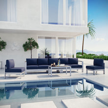 Load image into Gallery viewer, Shore 6 Piece Outdoor Patio Aluminum Sectional Sofa Set by Modway
