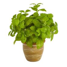 Load image into Gallery viewer, 12&quot; Basil Artificial Plant in Ceramic Planter
