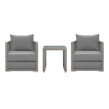 Load image into Gallery viewer, Aura 3 Piece Outdoor Patio Wicker Rattan Set by Modway
