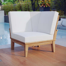 Load image into Gallery viewer, Marina Outdoor Patio Teak Corner Sofa by Modway
