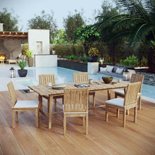 Load image into Gallery viewer, Marina 7 Piece Outdoor Patio Teak Dining Set by Modway
