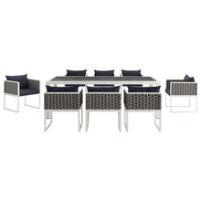 Load image into Gallery viewer, Stance 9 Piece Outdoor Patio Aluminum Dining Set by Modway
