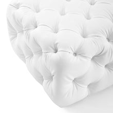 Load image into Gallery viewer, Amour Tufted Button Square Faux Leather Ottoman by Modway
