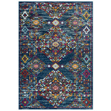 Load image into Gallery viewer, Entourage Khalida Distressed Vintage Floral Lattice 5x8 Area Rug by Modway
