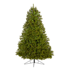 Load image into Gallery viewer, 7&#39; Cambridge Spruce Flat Back Artificial Christmas Tree w/ 500 Warm White
