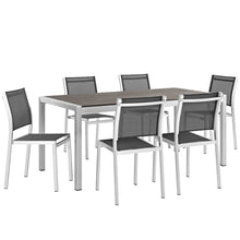 Load image into Gallery viewer, Shore 7 Piece Outdoor Patio Aluminum Dining Set by Modway
