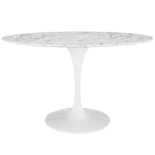 Load image into Gallery viewer, Lippa 54&quot; Oval Faux Marble Dining Table by Modway
