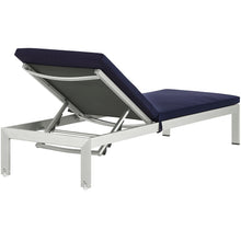 Load image into Gallery viewer, Shore 3 Piece Outdoor Patio Aluminum Chaise with Cushions by Modway
