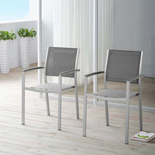 Load image into Gallery viewer, Shore Outdoor Patio Aluminum Dining Chair Set of 2 by Modway
