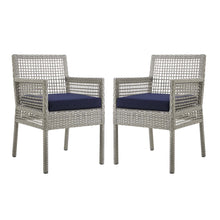 Load image into Gallery viewer, Aura Outdoor Patio Wicker Rattan Dining Armchair Set of 2 by Modway
