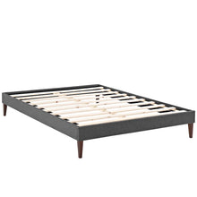 Load image into Gallery viewer, Tessie Fabric Full Bed Frame with Squared Tapered Legs by Modway
