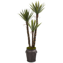Load image into Gallery viewer, 61&quot; Yucca Artificial Tree in Metal Planter
