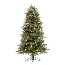 Load image into Gallery viewer, 5&#39; Flocked Whistler Mountain Fir Artificial Christmas Tree
