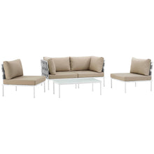 Load image into Gallery viewer, Harmony 5 Piece Outdoor Patio Aluminum Sectional Sofa Set by Modway
