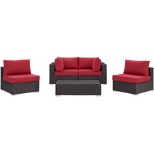 Load image into Gallery viewer, Convene 5 Piece Outdoor Patio Sectional Set by Modway
