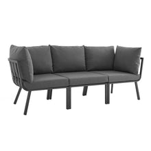 Load image into Gallery viewer, Riverside 3 Piece Outdoor Patio Aluminum Sectional Sofa Set by Modway
