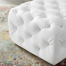 Load image into Gallery viewer, Amour Tufted Button Square Faux Leather Ottoman by Modway
