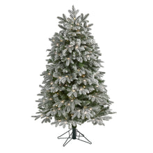 Load image into Gallery viewer, 5' Flocked Colorado Mountain Fir Artificial Christmas Tree
