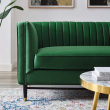 Load image into Gallery viewer, Devote Channel Tufted Performance Velvet Loveseat by Modway
