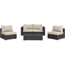 Load image into Gallery viewer, Convene 5 Piece Outdoor Patio Sectional Set by Modway
