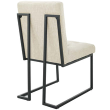 Load image into Gallery viewer, Privy Black Stainless Steel Upholstered Fabric Dining Chair by Modway
