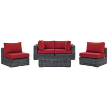 Load image into Gallery viewer, Summon 5 Piece Outdoor Patio Sunbrella¨ Sectional Set by Modway
