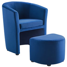 Load image into Gallery viewer, Divulge Performance Velvet Arm Chair and Ottoman Set by Modway
