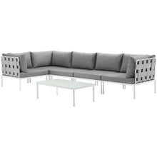 Load image into Gallery viewer, Harmony 6 Piece Outdoor Patio Aluminum Sectional Sofa Set by Modway
