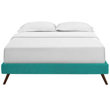 Load image into Gallery viewer, Loryn Fabric King Bed Frame with Round Splayed Legs by Modway
