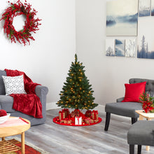 Load image into Gallery viewer, 4&#39; Northern Rocky Spruce Artificial Christmas Tree w/ 100 Clear Lights
