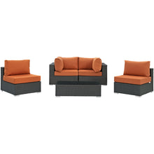 Load image into Gallery viewer, Sojourn 5 Piece Outdoor Patio Sunbrella¨ Sectional Set by Modway
