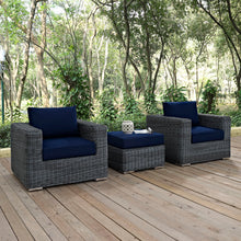 Load image into Gallery viewer, Summon 3 Piece Outdoor Patio Sunbrella¨ Sectional Set by Modway
