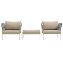 Load image into Gallery viewer, Harmony 3 Piece Outdoor Patio Aluminum Sectional Sofa Set by Modway
