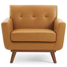 Load image into Gallery viewer, Engage Top-Grain Leather Living Room Lounge Accent Armchair by Modway
