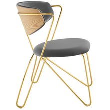 Load image into Gallery viewer, Prevail Gold Stainless Steel Dining and Accent Performance Velvet Chair by Modway
