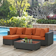 Load image into Gallery viewer, Sojourn 5 Piece Outdoor Patio Sunbrella¨ Sectional Set by Modway
