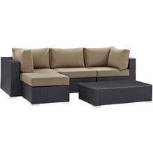 Load image into Gallery viewer, Convene 5 Piece Outdoor Patio Sectional Set by Modway

