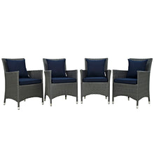 Load image into Gallery viewer, Sojourn 4 Piece Outdoor Patio Sunbrella¨ Dining Set by Modway
