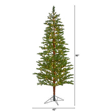 Load image into Gallery viewer, 7.5&#39; Fairbanks Fir Artificial Christmas Tree w/ 350 Clear Warm LED Lights
