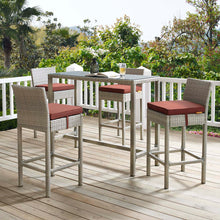Load image into Gallery viewer, Conduit Outdoor Patio Wicker Rattan Bar Stool Set of 4 by Modway
