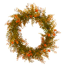 Load image into Gallery viewer, 21&quot; Autumn Fern Artificial Wreath
