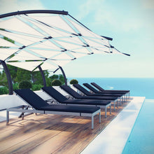Load image into Gallery viewer, Shore Outdoor Patio Aluminum Chaise with Cushions Set of 6 by Modway
