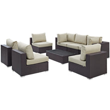 Load image into Gallery viewer, Convene 8 Piece Outdoor Patio Sectional Set by Modway
