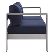 Load image into Gallery viewer, Shore 3 Piece Sunbrella¨ Fabric Outdoor Patio Aluminum Set by Modway
