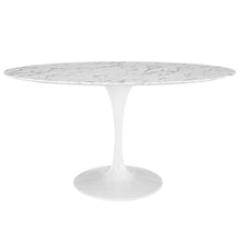Load image into Gallery viewer, Lippa 60&quot; Oval Faux Marble Dining Table by Modway
