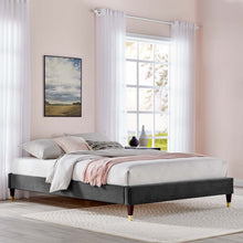 Load image into Gallery viewer, Harlow Performance Velvet King Platform Bed Frame by Modway
