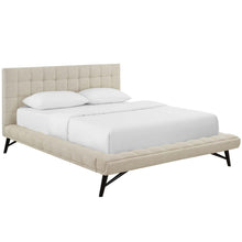 Load image into Gallery viewer, Julia Biscuit Tufted Upholstered Fabric Queen Platform Bed by Modway
