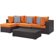 Load image into Gallery viewer, Convene 5 Piece Outdoor Patio Sectional Set by Modway
