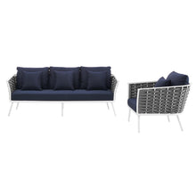 Load image into Gallery viewer, Stance 2 Piece Outdoor Patio Aluminum Sectional Sofa Set by Modway
