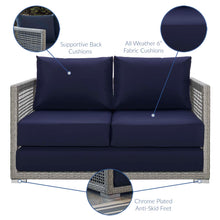 Load image into Gallery viewer, Aura 3 Piece Outdoor Patio Wicker Rattan Set by Modway

